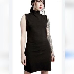 House of Harlow 1960 Women's Black Smock Neck Sleeveless Mini Dress Size S